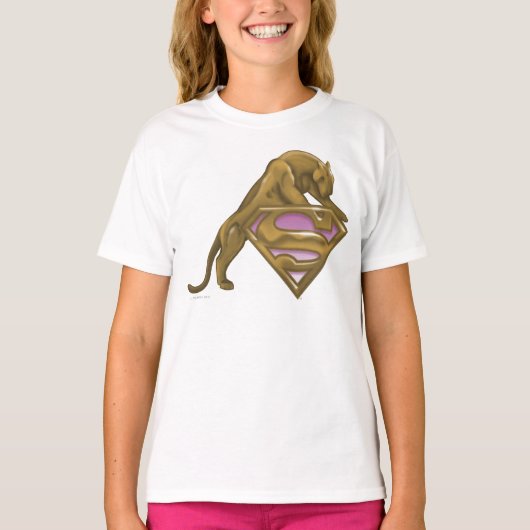 スーパーガールゴールデンキャット Tシャツ (正面)