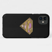 スーパーガールゴールデンロゴ Case-Mate iPhoneケース (裏面(横))