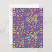 スーパーガールサークル紫模様 ポストカード (正面/裏面)