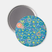 スーパーガールサークル青パターン マグネット (正面/裏面)