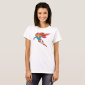 スーパーガールジャンプとパンチ Tシャツ (正面フル)