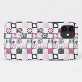 スーパーガールスカルとピンパターン Case-Mate iPhoneケース (裏面(横))