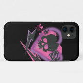 スーパーガールスカルと稲妻 Case-Mate iPhoneケース (裏面(横))