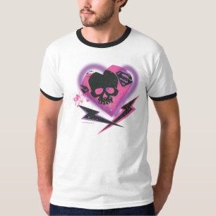 スーパーガールスカルと稲妻 Tシャツ