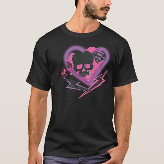 スーパーガールスカルと稲妻 Tシャツ (正面)