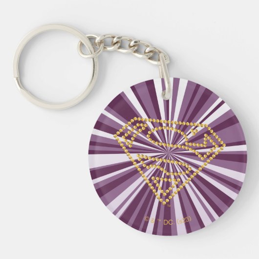 スーパーガールスタッズSシールド キーホルダー (正面)