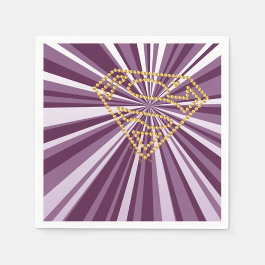 スーパーガールスタッズSシールド スタンダードカクテルナプキン (正面)