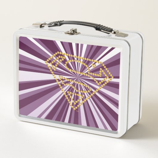 スーパーガールスタッズSシールド メタルランチボックス (正面)