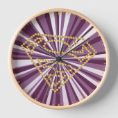 スーパーガールスタッズSシールド 壁時計 (正面)