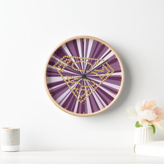 スーパーガールスタッズSシールド 壁時計 (ホーム)