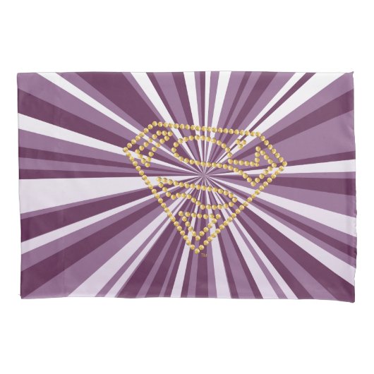 スーパーガールスタッズSシールド 枕カバー (正面)