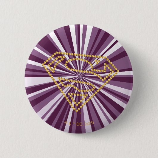 スーパーガールスタッズSシールド 缶バッジ (正面)