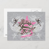 スーパーガールスターとバラ ポストカード (正面/裏面)