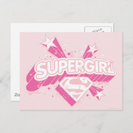 スーパーガールスターとロゴ ポストカード (正面/裏面)