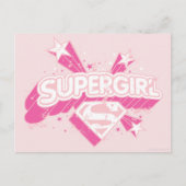 スーパーガールスターとロゴ ポストカード (正面)