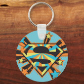 スーパーガールスターカラフルロゴ キーホルダー (正面)