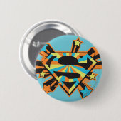 スーパーガールスターカラフルロゴ 缶バッジ (正面&裏面)