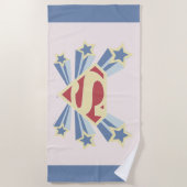 スーパーガールスターズSシールド ビーチタオル (正面)