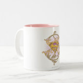 スーパーガールスターバストロゴ ツートーンマグカップ (正面左)