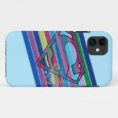スーパーガールストライプのレインボロゴ Case-Mate iPhoneケース (裏面(横))