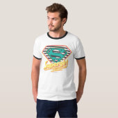 スーパーガールストライプのロゴ Tシャツ (正面フル)