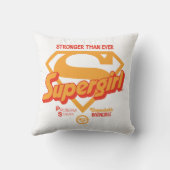 スーパーガールストロンガーこれまで以上にレトログラフィック クッション (裏面)