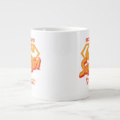 スーパーガールストロンガーこれまで以上にレトログラフィック ジャンボコーヒーマグカップ (正面)