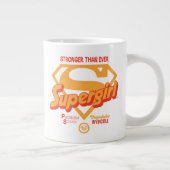 スーパーガールストロンガーこれまで以上にレトログラフィック ジャンボコーヒーマグカップ (右)