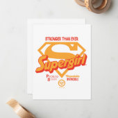 スーパーガールストロンガーこれまで以上にレトログラフィック ノートカード (正面/裏面インサイチュ)