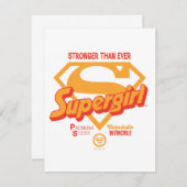 スーパーガールストロンガーこれまで以上にレトログラフィック ノートカード (正面/裏面)