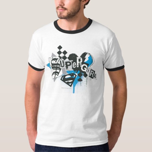 スーパーガールスピルと(ばちゃばちゃ)跳ねる Tシャツ (正面)