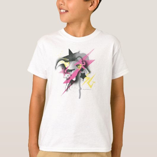 スーパーガールスプレー絵を描 Tシャツ (正面)