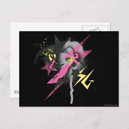 スーパーガールス絵を描プレー ポストカード (正面/裏面)