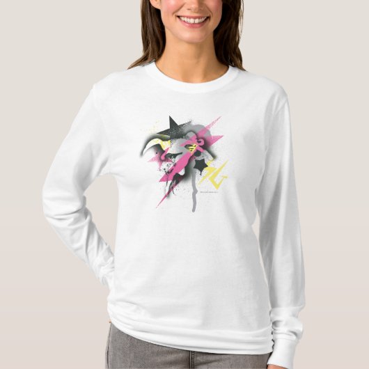 スーパーガールス絵を描プレー Tシャツ (正面)