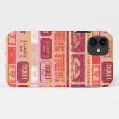 スーパーガールチケットパターンオレンジ Case-Mate iPhoneケース (裏面(横))