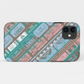 スーパーガールチケットパターンブルー Case-Mate iPhoneケース (裏面(横))