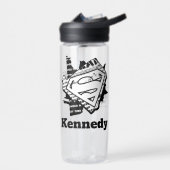 スーパーガールニュースプリントSシールド ウォーターボトル (左面)