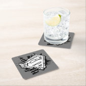 スーパーガールニュースプリントSシールド スクエアペーパーコースター (インサイチュ)