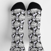 スーパーガールニュースプリントSシールド ソックス (上部)