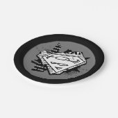 スーパーガールニュースプリントSシールド ペーパープレート (アングル)