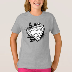 スーパーガールニュースプリントSシールド Tシャツ