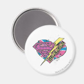 スーパーガールハートとボルト マグネット (正面/裏面)