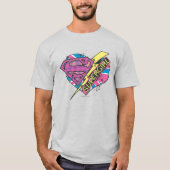 スーパーガールハートとボルト Tシャツ (正面)