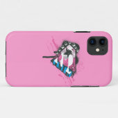 スーパーガールハートのロゴ Case-Mate iPhoneケース (裏面(横))