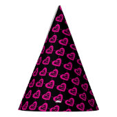 スーパーガールハート対角パターン パーティーハット (左)
