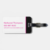 スーパーガールハート対角パターン ラゲッジタグ (裏面横)