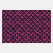 スーパーガールハート対角パターン ラッピングペーパーシート (正面2)