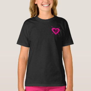 スーパーガールハート対角パターン Tシャツ