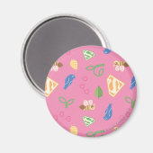 スーパーガールバード&ザビーズピンク マグネット (正面/裏面)