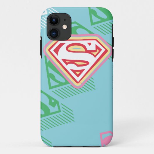 スーパーガールパステルリピートパターン Case-Mate iPhoneケース (裏面)